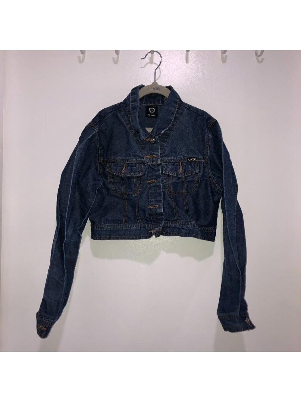GIRL'S XOXO jeans crop jean jacket size M